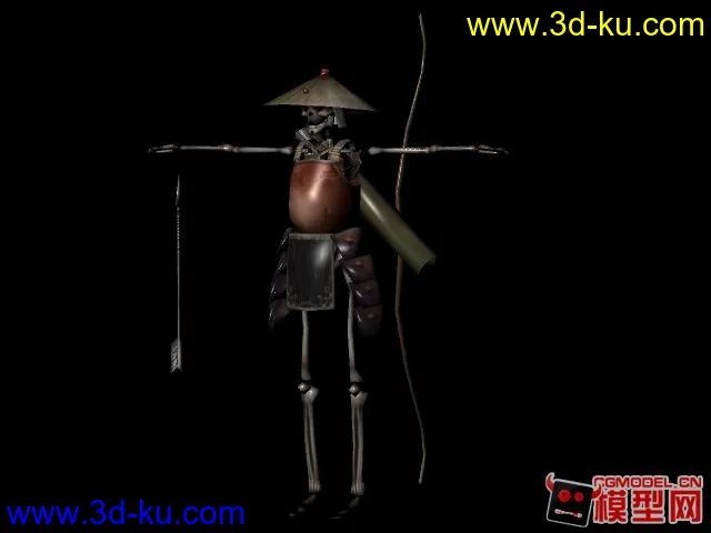 日本 武士 弓箭手模型的图片1