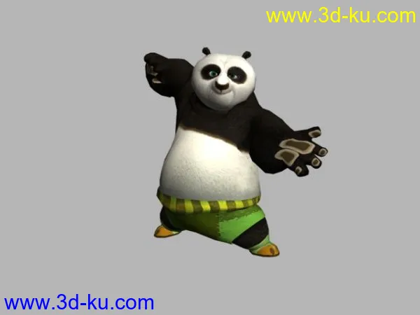 功夫熊猫-阿宝（带贴图+武打动画）模型的图片1