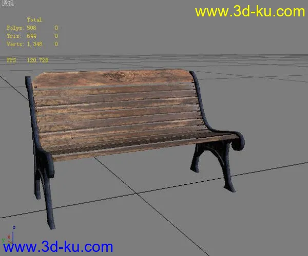 公园长椅模型（带贴图）顺便200分求模型的图片1