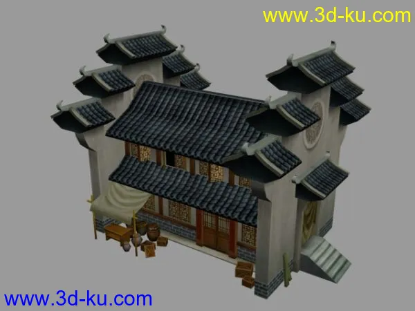 3D古建筑模型的图片1
