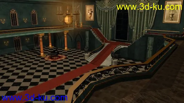 城堡室内场景模型的图片1