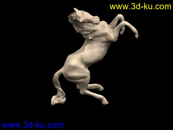 白色雕塑马模型的图片1