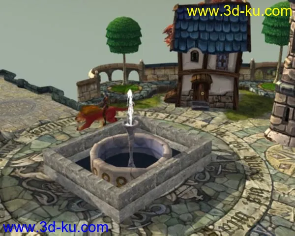 童话王国游戏场景（非视频）！人物、动物均有完整的贴图、骨骼绑定和动画！模型的图片2
