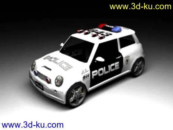 带动画的Mini低模警车模型的图片1