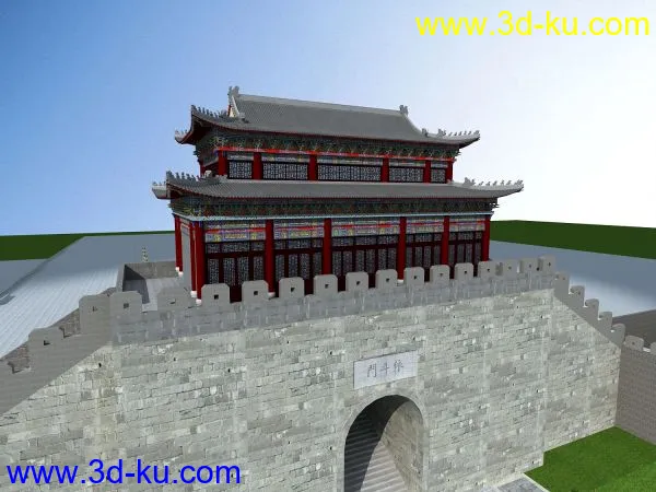 古建-白帝城-依斗门模型的图片1