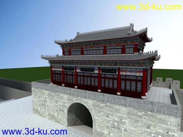 古建-白帝城-依斗门模型的图片2