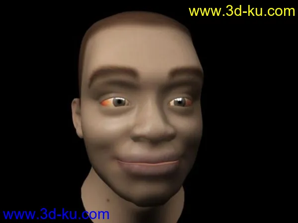 男性人头（mental ray sss材质）模型的图片1