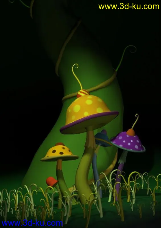 奇幻蘑菇模型的图片1