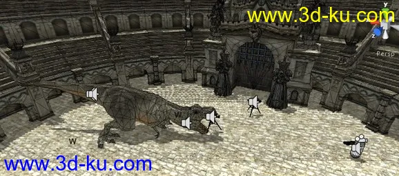 [哺乳动物]_霸王龙游戏低模，带骨骼和一套贴图模型的图片2