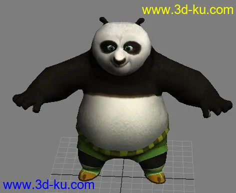 熊猫阿宝无动作模型的图片1