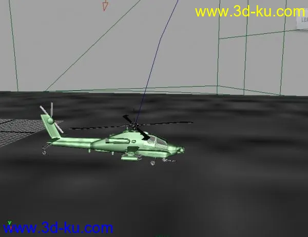 阿帕奇武装军事直升飞机,带动画模型的图片1