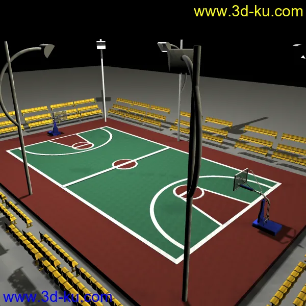 篮球场模型的图片1