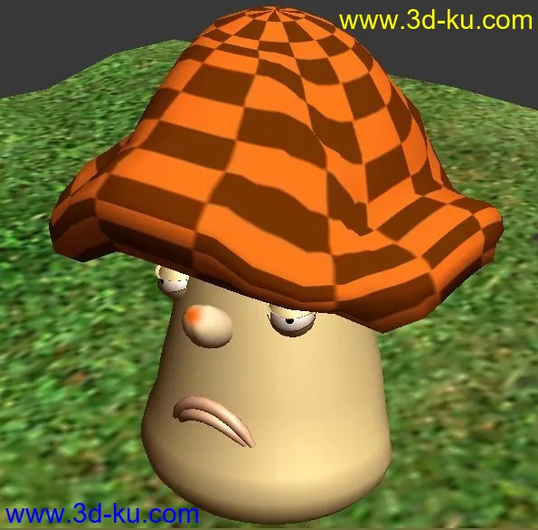 新手自学3Dmax——坏情绪的蘑菇先生模型的图片1