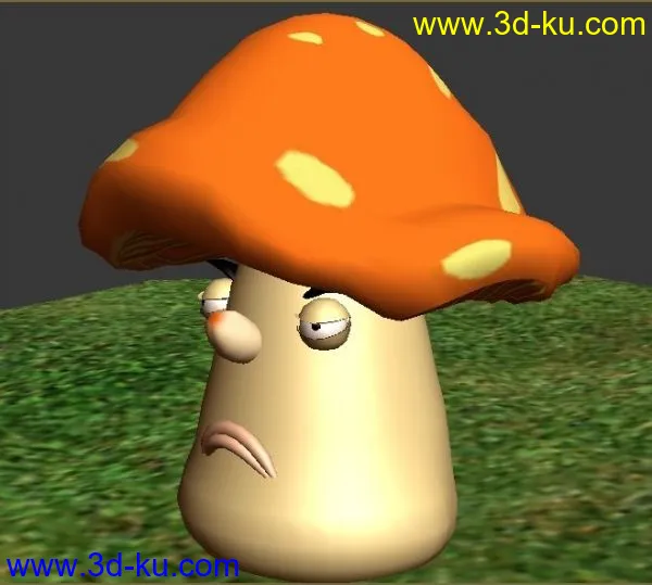 新手自学3Dmax——坏情绪的蘑菇先生模型的图片4