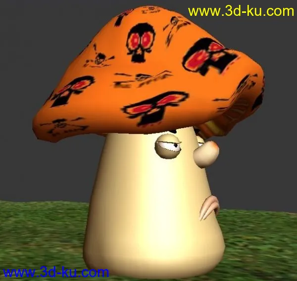 新手自学3Dmax——坏情绪的蘑菇先生模型的图片5