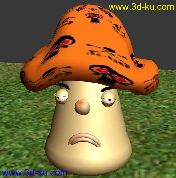 新手自学3Dmax——坏情绪的蘑菇先生模型的图片6