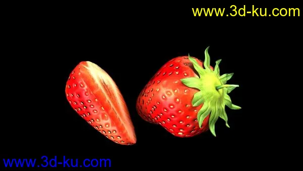 高品质草莓模型的图片1