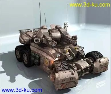 军事用的武装坦克MAYA模型的图片1