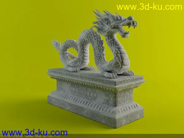 中国龙雕塑模型的图片1