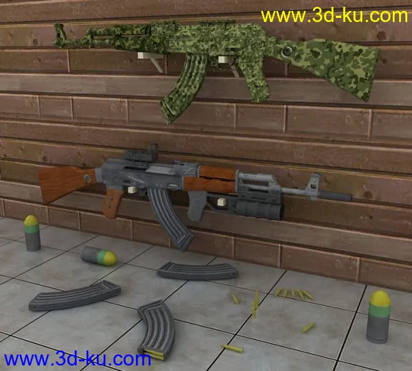 【分享】AK-47突击步枪模型的图片1