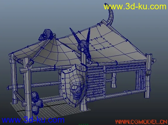 古代兵库马棚，无聊做的·模型的图片1