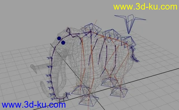大象+骨骼绑定模型的图片1