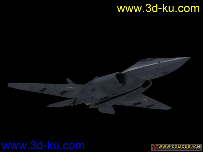 XA-20_Razorback_Strike_Fighter 低模 obj (提取自HAWX)模型的图片1
