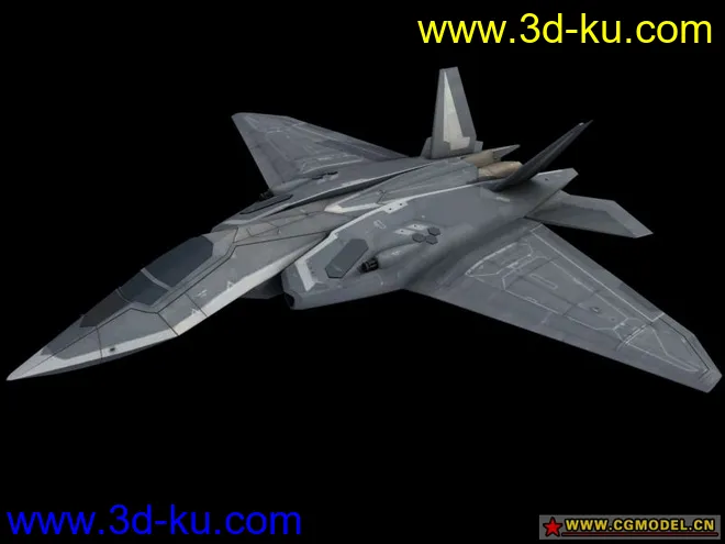 XA-20_Razorback_Strike_Fighter 低模 obj (提取自HAWX)模型的图片2
