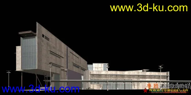 【转】[近代建筑]水晶石建筑工程室外经典模型附贴图相机灯光参数--------滑雪场的图片2