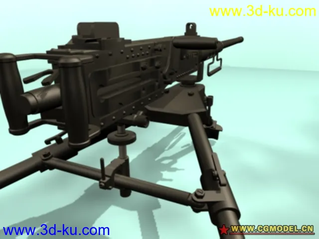 美国勃朗宁M2HB重机枪带三角架（高级货）MAX格式模型的图片3
