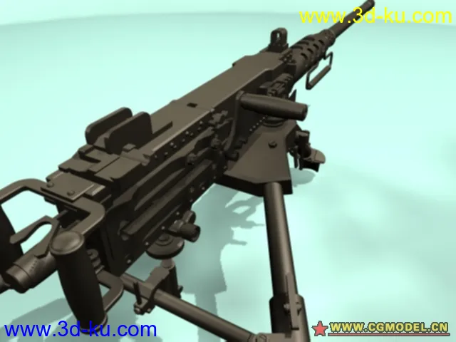 美国勃朗宁M2HB重机枪带三角架（高级货）MAX格式模型的图片4