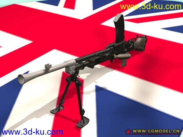 二战英国MKI 布伦式轻机枪（高级品）MAX格式模型的图片1