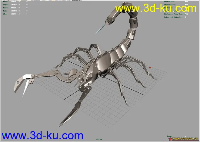 精品机械蝎子(有骨骼绑定)模型的图片1
