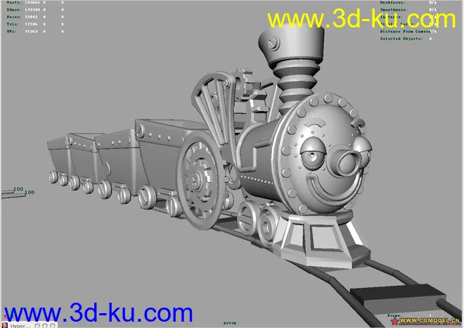 火车，铁轨，火车运行动画模型的图片1