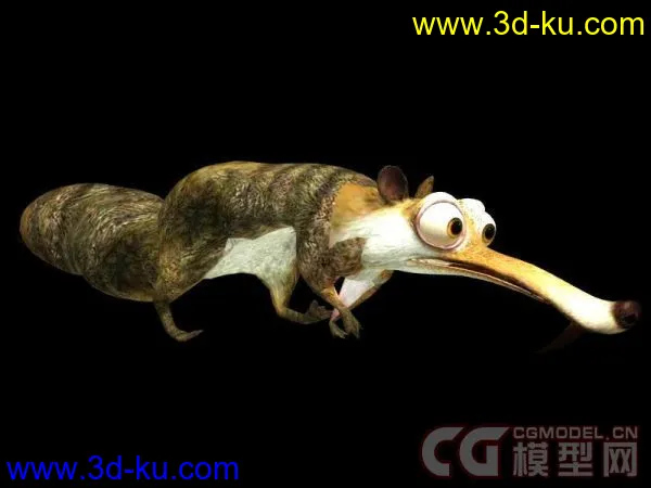 冰河世纪的松鼠和卡通鼠（骨骼+动作+贴图）模型的图片5