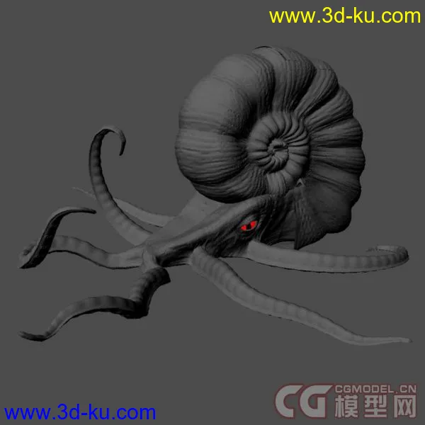 蜗牛和章鱼的精模模型的图片1