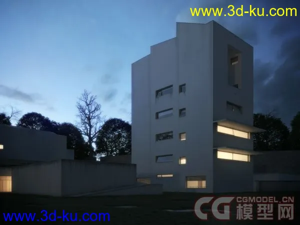 Full Exterior Building - 3ds - Max - obj - fbx模型的图片2