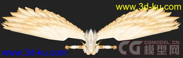 一个游戏模型  有翅膀的美女天使 3ds max9.0版本 带贴图【精】的图片4