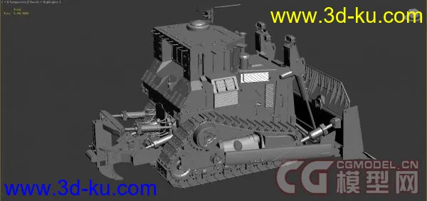 很帅气的带动画坦克装甲车高模模型的图片1