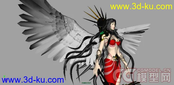 有翅膀的女游戏人物模型的图片2