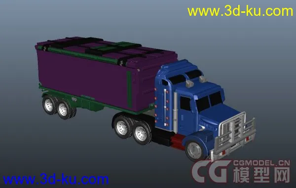 《现代场景》集装车大卡车拖车模型的图片1