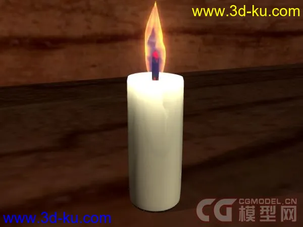 蜡烛（材质练习）模型的图片2