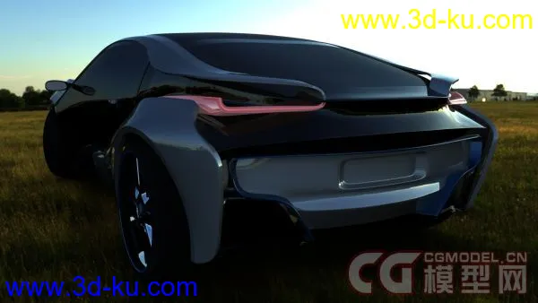 BMW  概念车i8 加内饰 贴图 材质 场景模型的图片1