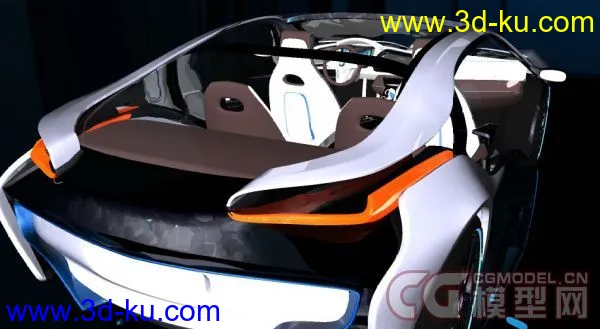 BMW  概念车i8 加内饰 贴图 材质 场景模型的图片2