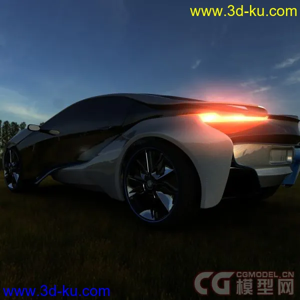 BMW  概念车i8 加内饰 贴图 材质 场景模型的图片6