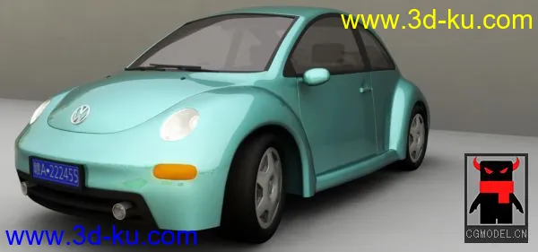 大众甲壳虫汽车渲染  maya汽车模型下载的图片3