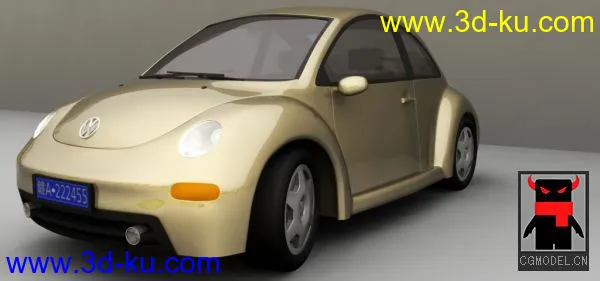 大众甲壳虫汽车渲染  maya汽车模型下载的图片4