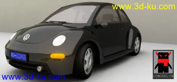 大众甲壳虫汽车渲染  maya汽车模型下载的图片5
