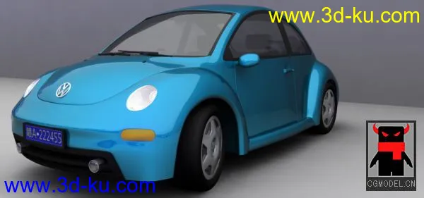 大众甲壳虫汽车渲染  maya汽车模型下载的图片7