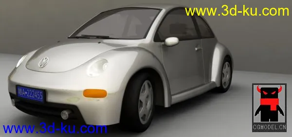 大众甲壳虫汽车渲染  maya汽车模型下载的图片8